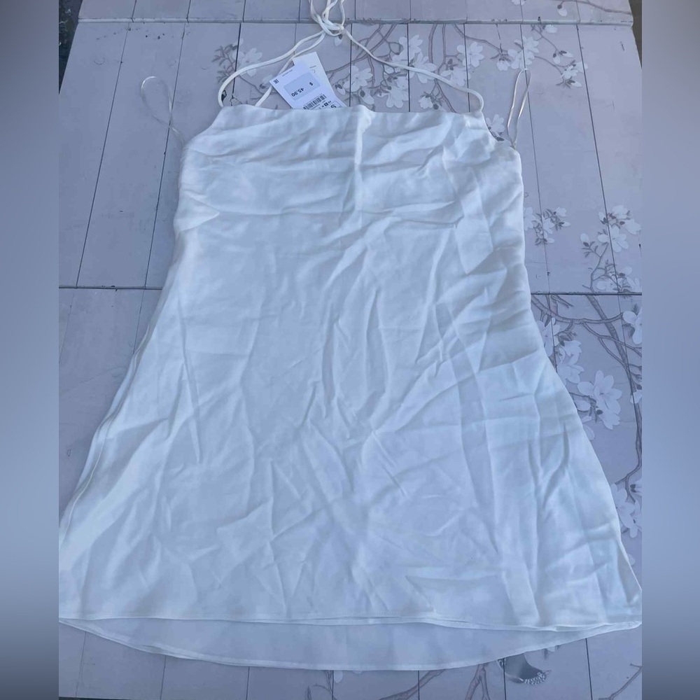 Zara Cream Halter Slip Dress - Picture 3 of 6